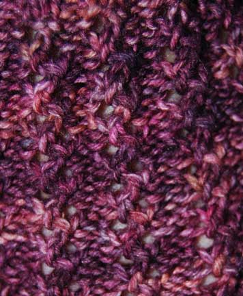 A close up of the sock I am knitting Isn\'t this just the most amazing yarn and color? I just love it!