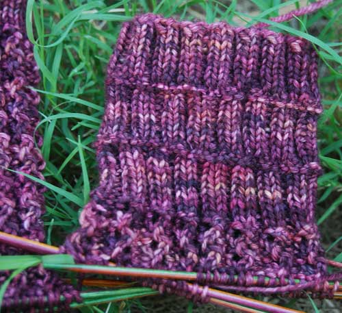 The Beautiful Iggy Pop Colorway asock knitted in The Woolen Rabbit, Iggy Pop colorway